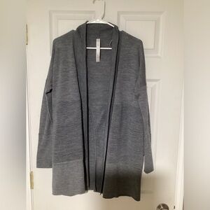 Lululemon Athletica Heather Gray Open Cardigan